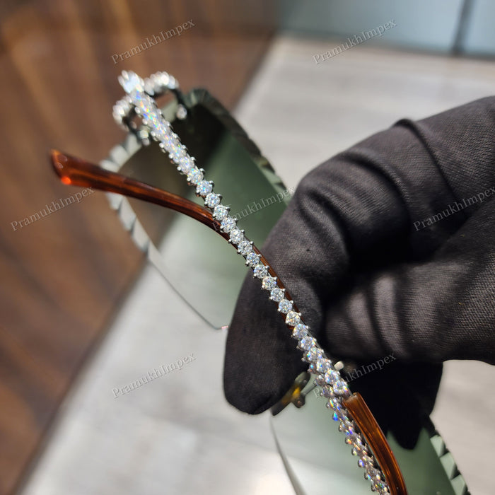 Hip Hop Moissanite Sunglasses For Women's Men's