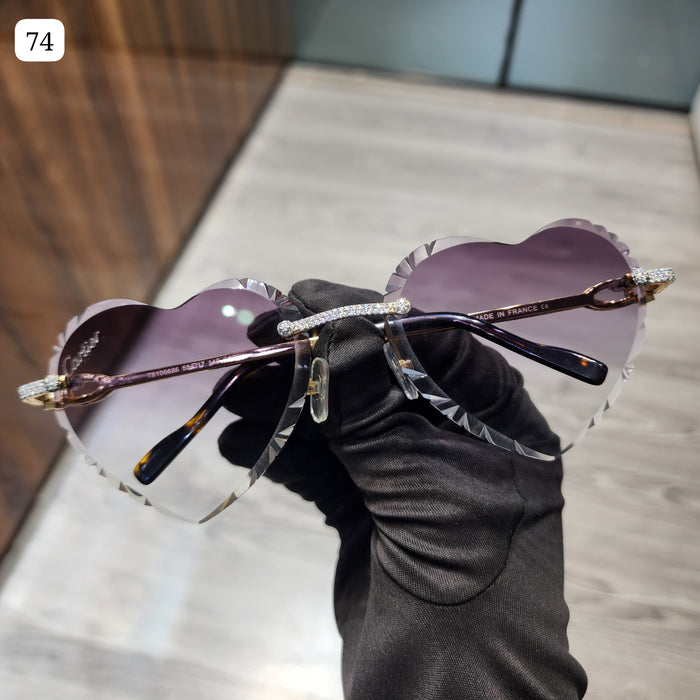 VVS Moissanite Heart Shape Sunglasses
