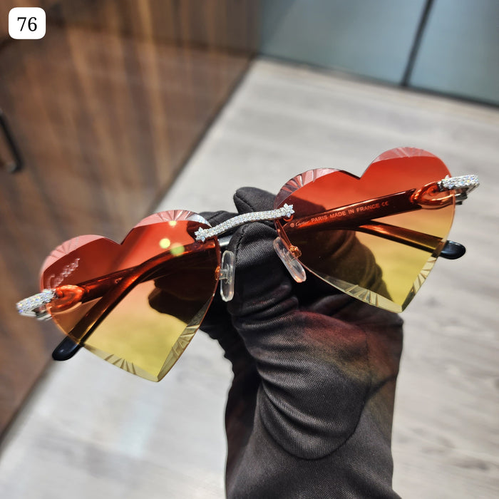 Heart Shape Moissanite Sunglasses