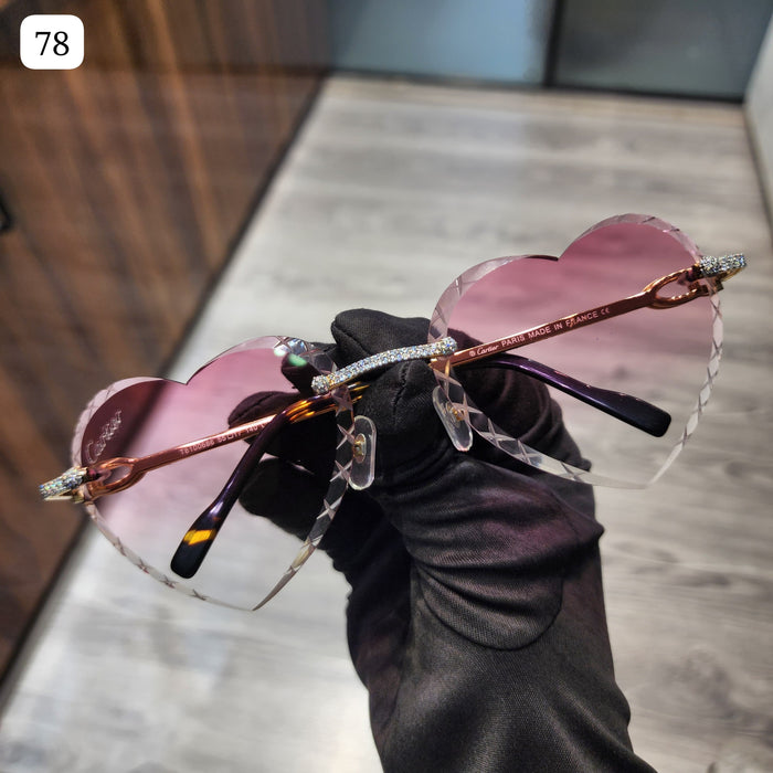 Heart shape Moissanite Custom Sunglasses