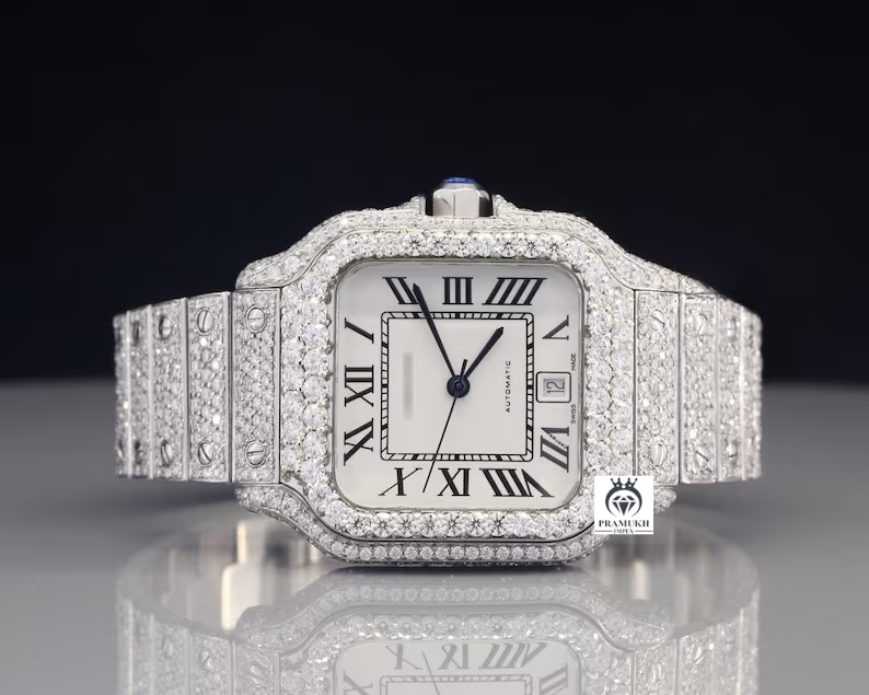 VVS Moissanite Cartier Iced Out Bling Luxury Watch