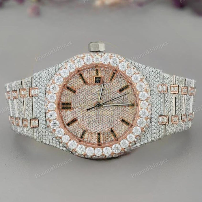 Two Tone Iced out Custom Watch