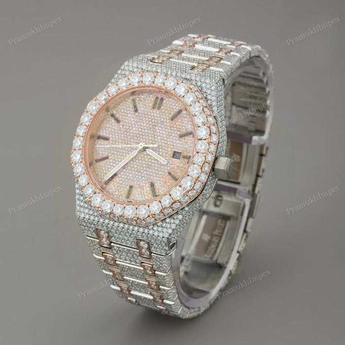 Two Tone Iced out Custom Watch