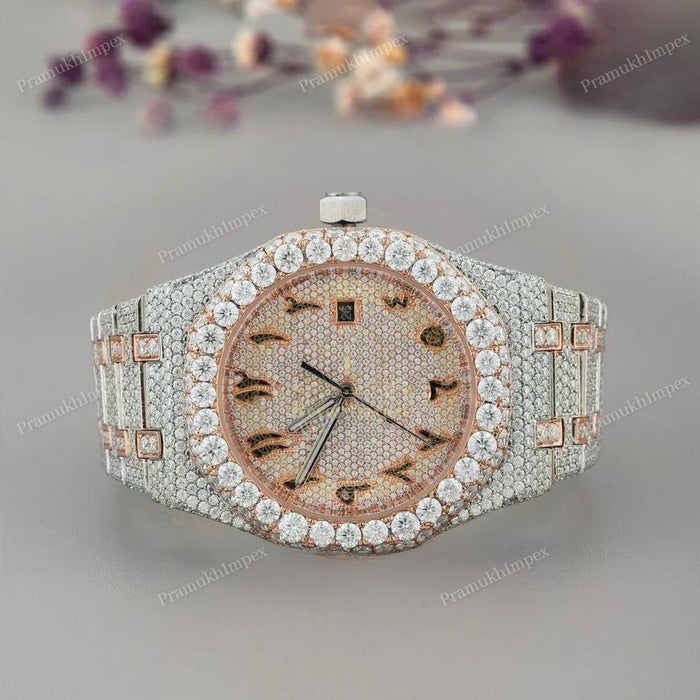 Moissanite Automatic Bust Down Watch