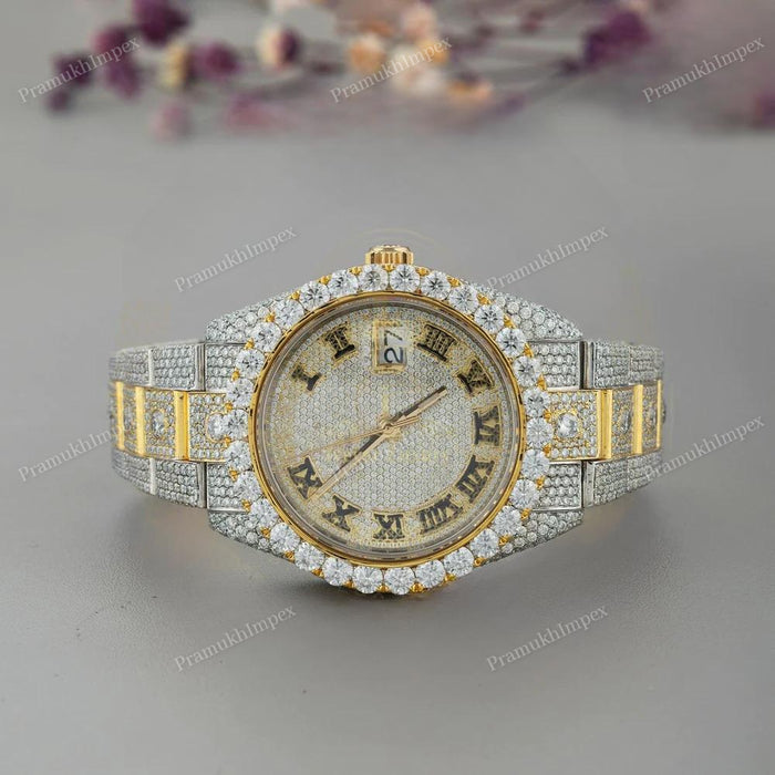 Moissanite Hip Hop Automatic Bust Down Watch