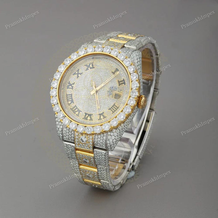 Moissanite Hip Hop Automatic Bust Down Watch