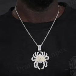 Hip Hop 925 Silver VVS Moissanite Iced Out Arachnid Pendant