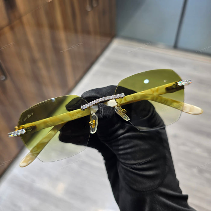 Moissanite Olive Green Shade Sunglasses