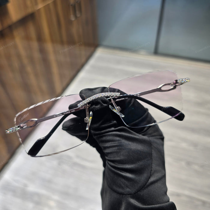 Iced Out Smoke Black Moissanite Sunglasses