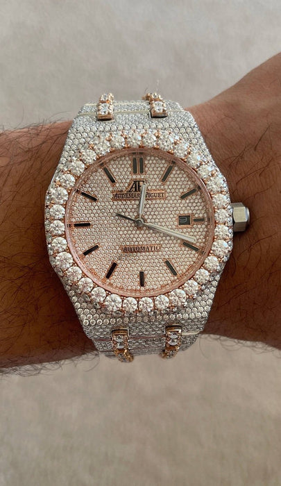 Iced Out Studded Custom Moissanite Watch