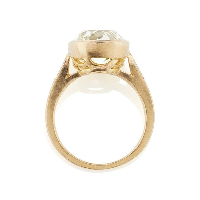 6.16CT Old Mine Cut Moissanite engagement ring white gold unique diamond wedding ring women Celtic bridal anniversary gift