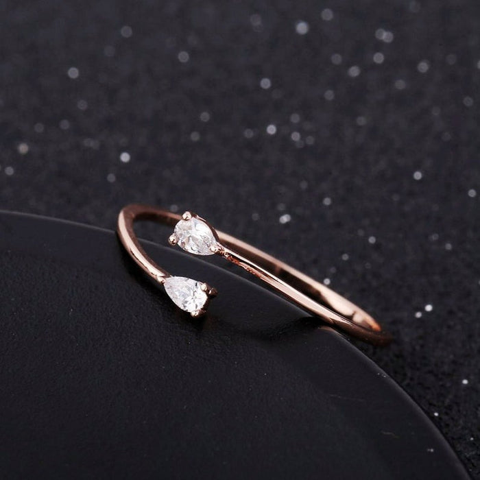 Pear Dainty Ring, Rose Gold simple everyday ring, Stacking Ring, Simple Ring, Sterling Silver Ring, Thin Ring Stacking Band, Gift For women