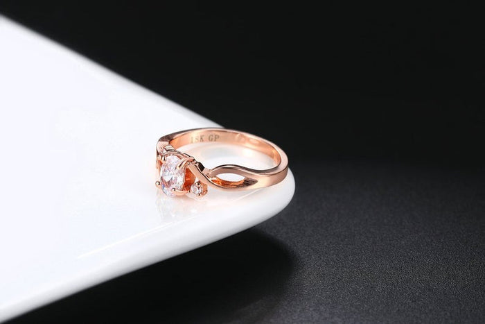 Oval Moissanite engagement ring/Rose gold unique dainty round diamond wedding ring/rings for women/ Celtic bridal anniversary gift, jewelry