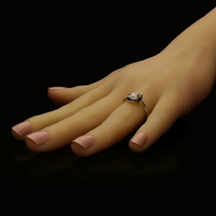 3.09CT Old Mine Cushion Moissanite engagement ring White gold diamond Cluster engagement ring for women wedding Bridal gift