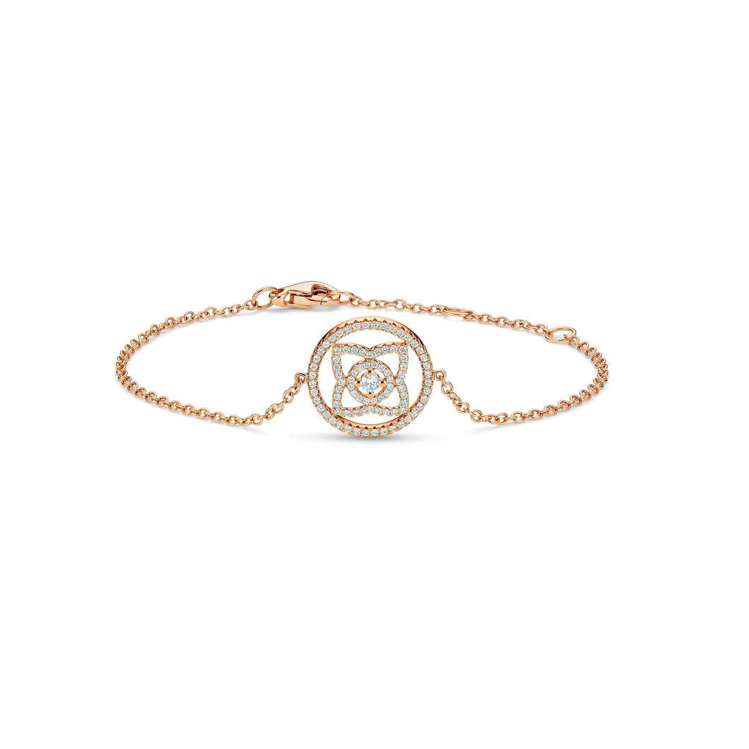 Unique Vintage Cluster Moissanite Diamond White Gold Elegant Delicate Chain & Link Bracelet Engagement Gift For Women Birthday Jewellery - pramukhimpex
