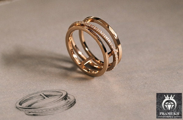 Eternity Moissanite Engagement Ring Horizon Stackable Ring Micro Pave Thin Diamond Ring anniversary gifts - pramukhimpex