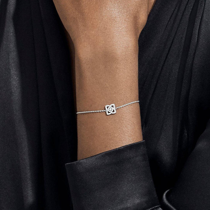 14k Gold Diamond infinity Dainty Delicate Moissanite Elegant Fancy Simple Silver Jewellery Chain & Link Bracelet Engagement Gift For Women - pramukhimpex