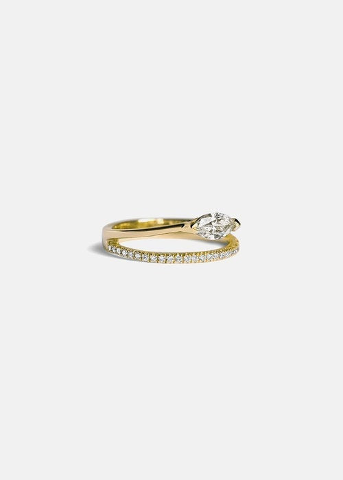 Marquise moissanite Engagement Ring cluster vintage white gold wedding ring for women diamond anniversary gift for her - pramukhimpex
