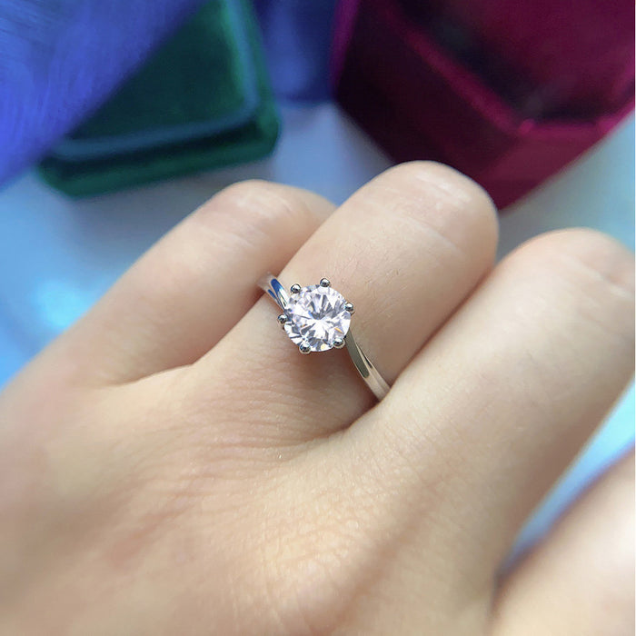 0.80 CT Halo Engagement Ring Round Cut 14k White Gold White Gold Halo Ring Moissanite Ring Unique Art deco Cluster diamond  Anniversary gift - pramukhimpex