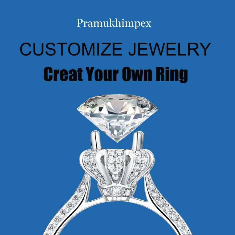 Customize Jewelry Moissanite Engagement Ring CAD - pramukhimpex
