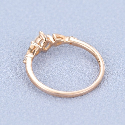 Antique Diamond Engagement Ring art deco wedding Unique moissanite vintage Promise ring for women Anniversary Gift for Her Etsy Crismistmas - pramukhimpex