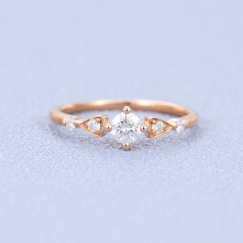 Antique Diamond Engagement Ring art deco wedding Unique moissanite vintage Promise ring for women Anniversary Gift for Her Etsy Crismistmas - pramukhimpex