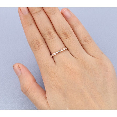 Eternity Baguette Ring Wedding band Bridesmaid Rings Engagement Ring Friendship Matching band promise Unique ring anniversary - pramukhimpex