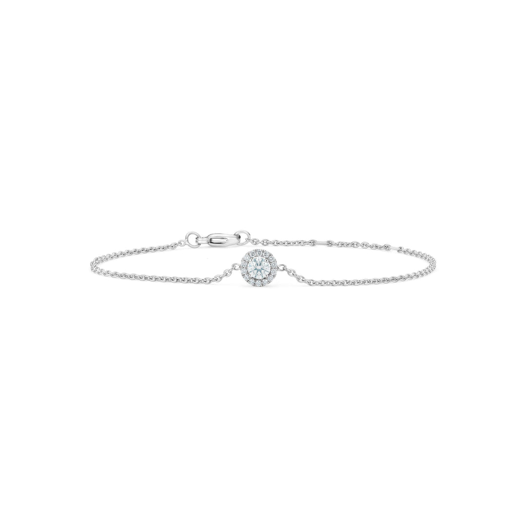 0.27 CTW White Gold Moissanite Bracelets Engagement gift Solitaire Diamond Vintage Chain Dainty Wedding Gifts for her Tennis Bracelet - pramukhimpex